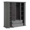 Axton Westchester Wardrobe with 4 Doors and 2 Drawers In Matt Grey