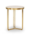 Gillmore Space Finn Circular Side Table Pale Oak Top & Brass Frame