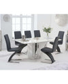 Alice 180cm Ivory White Marble Dining Table