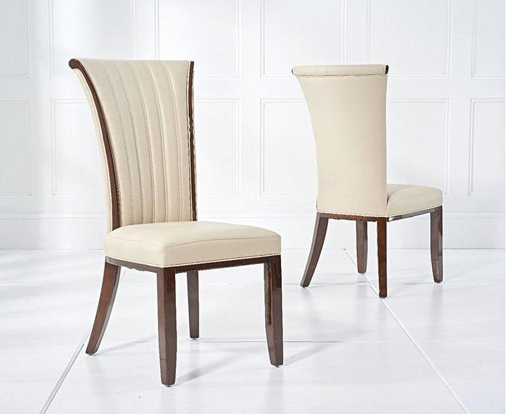 Alpine cream outlet leather dining chairs