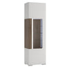 Axton Bronxdale Tall Narrow Glazed Display Cabinet with internal shelves (inc. Plexi Lighting)