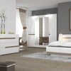 Axton Norwood Bedroom Kingsize Bed In White With A Truffle Oak Trim