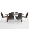 Axton Fordham Extending Dining Table + 6 Milan High Back Chair Black