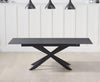 Britolli 180cm Extending Grey Stone Finish Glass Dining Table