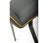 Hawksmoor Mako Graphite Grey Leather Match Swivel Dining Chair (Pair)
