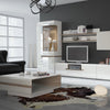 Axton Norwood Living Designer Coffee Table In White With A Truffle Oak Trim