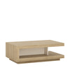 Axton Woodlawn Designer Coffee Table In Riviera Oak/White High Gloss