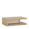 Axton Woodlawn Designer Coffee Table On Wheels In Riviera Oak/White High Gloss