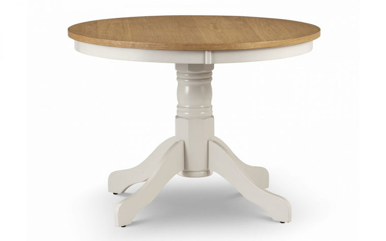 Julian Bowen Davenport Round Oak Pedestal Dining Table 106cm