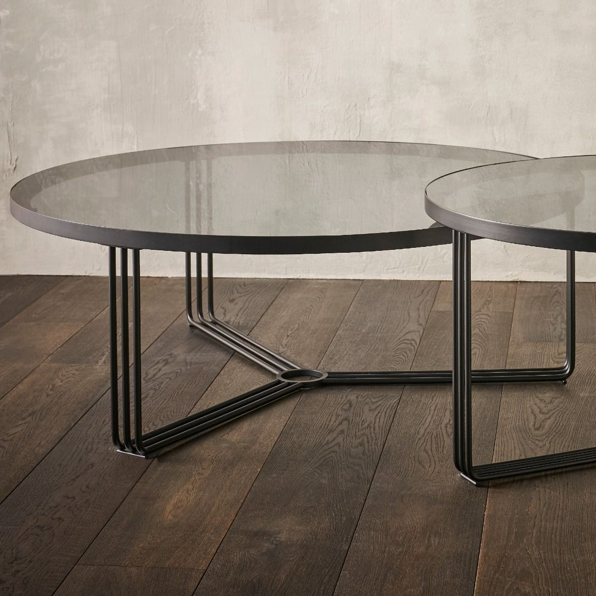 Restoration hardware hot sale glass coffee table
