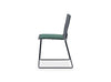Gillmore Space Finn Stacking Dining Chair Conifer Green Upholstered & Black Frame