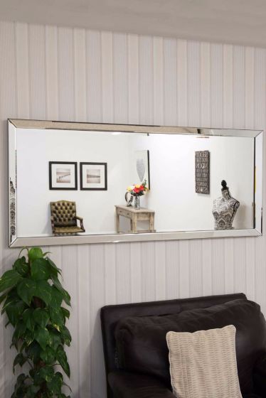 Carrington All Glass Angled Frame Full Length Mirror 178 x 76 CM