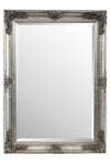 Carrington Silver Baroque Ornate Flourish Large Wall Mirror 110 x 79 CM