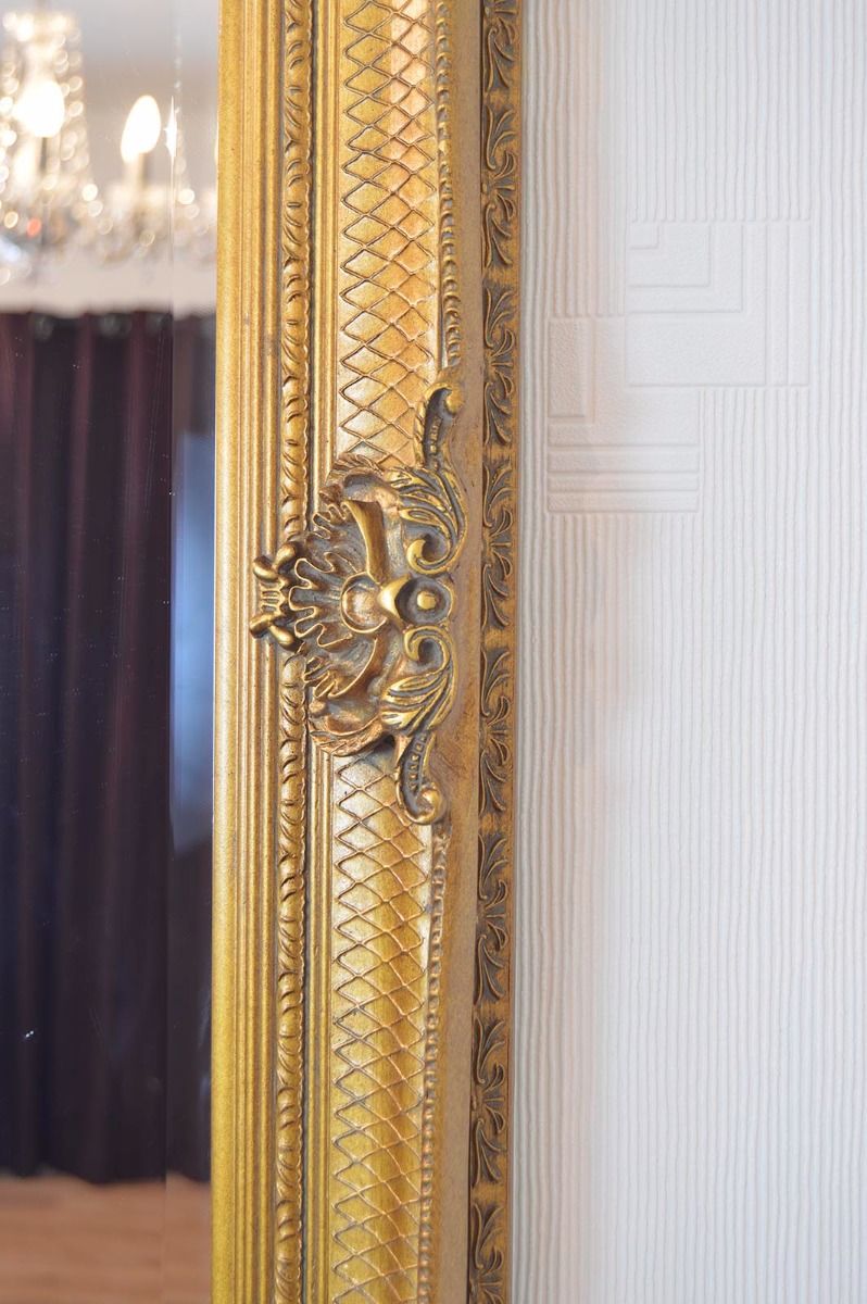 Carrington Gold Baroque Ornate Flourish Large Wall Mirror 110 x 79 CM