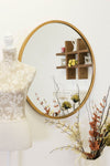 Carrington Gold Elegant Modern Bevelled Round Mirror 80 x 80 CM
