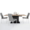 Axton Belmont  Extending Dining Table + 4 Milan High Back Chair Grey