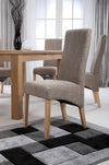 Hawksmoor Sunbrella Tweed Wave Back Oatmeal Dining Chair (Pair)