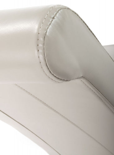 Hawksmoor Ivory Leather Match Roll Back Dining Chair (Pair)