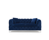 Alegra Blue Plush 2 Seater Sofa