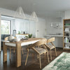 Axton Woodlawn Medium Extending Dining Table 140/180 cm + 4 Milan High Back Chair Grey