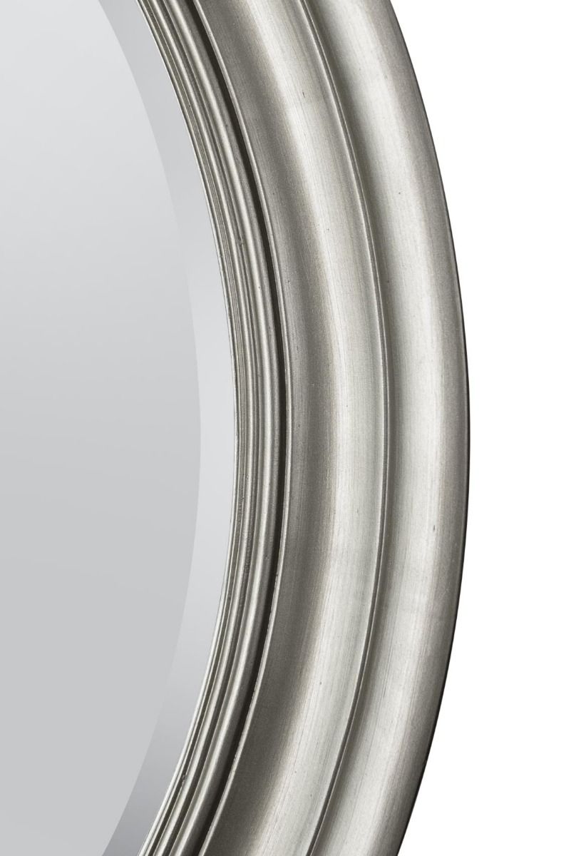 Carrington Silver Elegant Modern Bevelled Round Mirror 96 x 96 CM