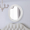 Carrington White Elegant Modern Bevelled Round Mirror 96 x 96 CM