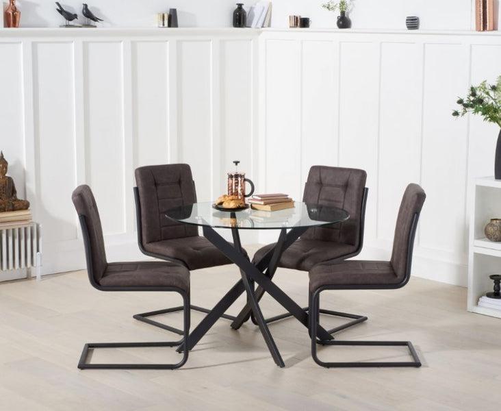 Alice glass top sales dining table