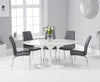 Brittney 160cm Oval Ivory White Marble Dining Table With Tonia Chairs