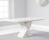 Allen 160cm Ivory White Marble Dining Table