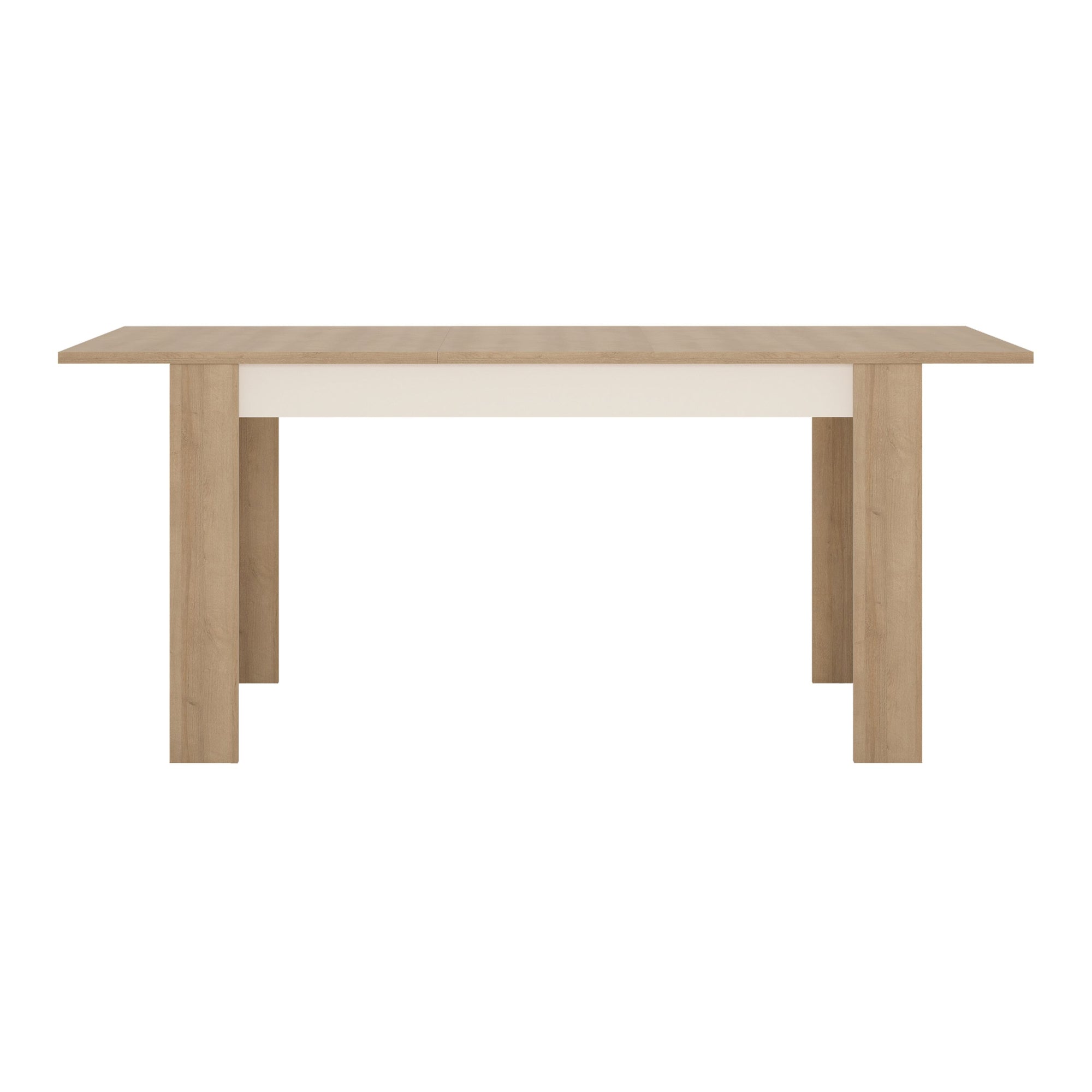 Axton Woodlawn Medium Extending Dining Table 140/180 cm In Riviera Oak/White High Gloss