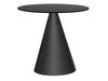Gillmore Oscar Small Circular Dining Table Black Glass Top & Black Base
