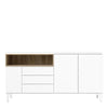 Axton Blauzes Sideboard 3 Drawers 3 Doors In White and Oak