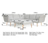 Home Junction Americano Contemporary Corner Sofa with Coffee Table/Footstool in Grey