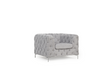 Alegra Grey Plush Armchair