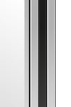 Carrington Large Black + Silver Bevelled Triple Edge Wall Mirror 144 x 115.5cm