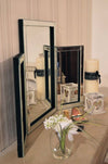 Carrington Silver All Glass Dressing Table Mirror 56 x 76 CM