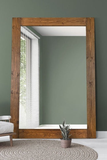 Carrington Dark Natural Wood Extra Large Wall Mirror 213 x 149 CM