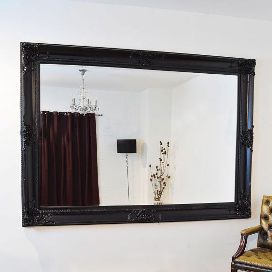 Carrington Baroque Black Extra Large Leaner Mirror 213 x 152 CM ...