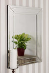 Carrington All Glass Modern Bevelled Wall Mirror 100 x 70 CM