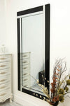 Aston Black All Glass Full Length Mirror 174 x 85 CM