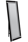 Carrington Black and Mirror Double Bevel Venetian Free Standing Cheval Dress Mirror 5ft7 x 1ft11 170cm x 58cm