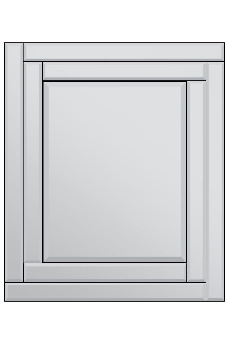 Carrington Loxley All Glass Bevelled Mirror 68 x 58 CM