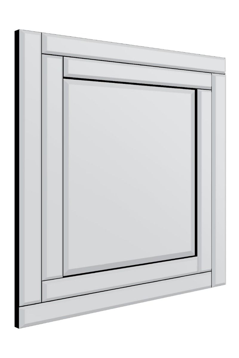 Carrington Loxley All Glass Bevelled Mirror 68 x 58 CM